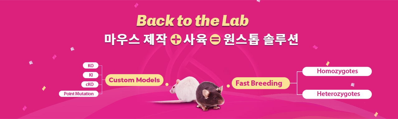 Back to the Lab, 마우스 제작 + 사육＝원스톱 솔루션 | Cyagen Korea