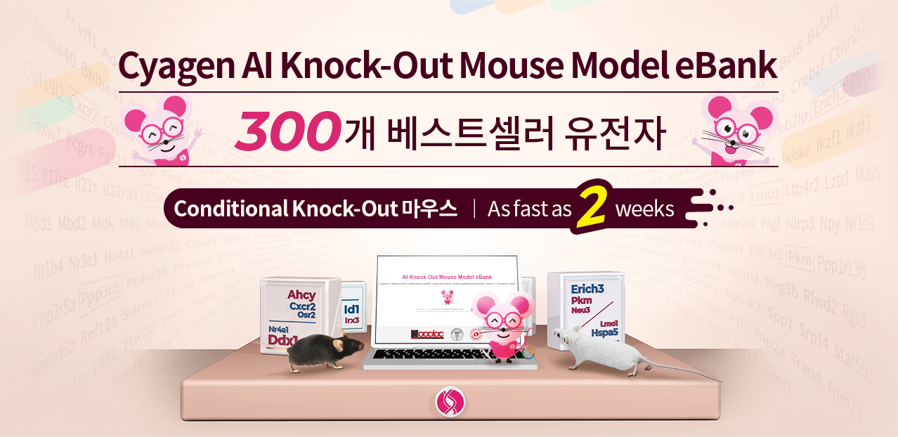 Conditional Knock-Out 마우스, As fast as 2 weeks | Cyagen Korea